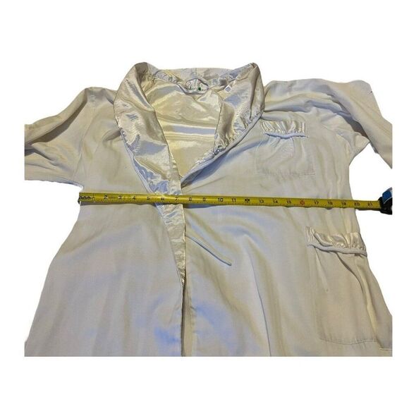 Victoria Secret White Silky House Coat Dressing Gown Nightgown Bathrobe XS/S - Picture 6 of 8